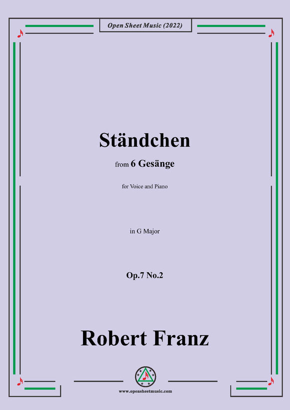 Franz-Standchen,Op.7 No.2