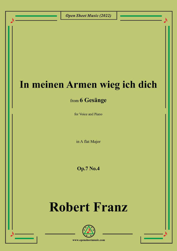 Franz-In meinen Armen wieg ich dich,in A flat Major,Op.7 No.4