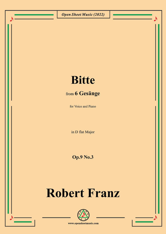 Franz-Bitte(Weil' auf mir),Op.9 No.3