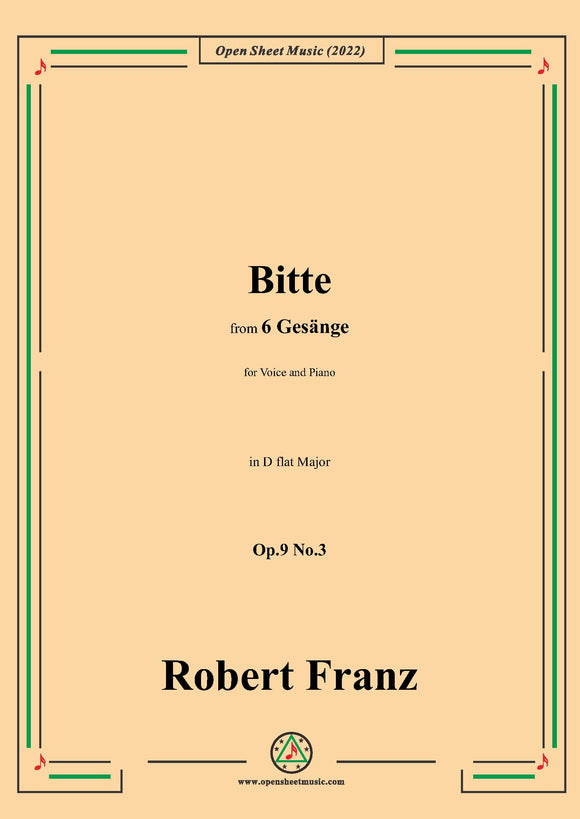 Franz-Bitte(Weil' auf mir),in D flat Major,Op.9 No.3