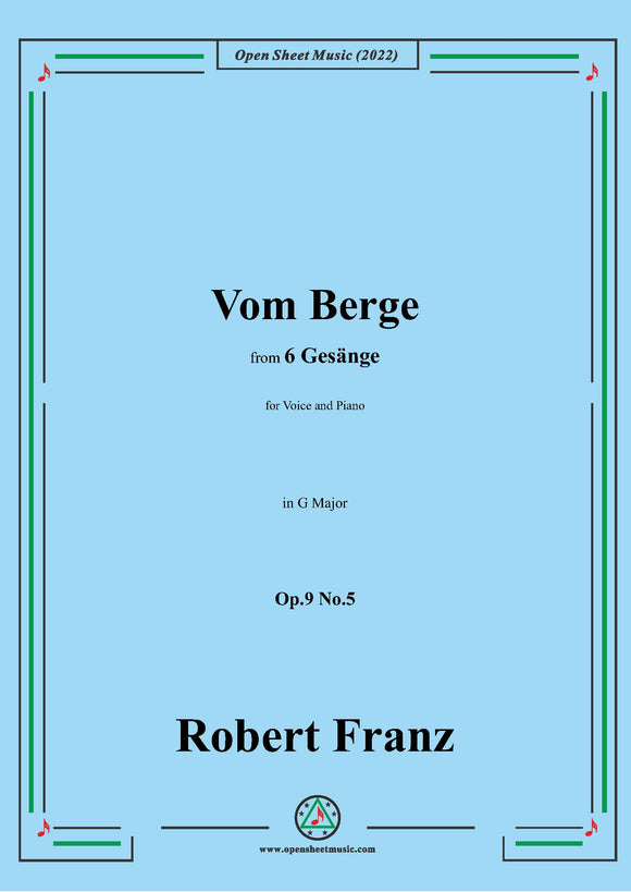 Franz-Vom Berge,in G Major,Op.9 No.5