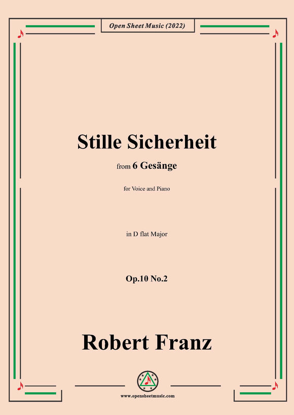 Franz-Stille Sicherheit,Op.10 No.2