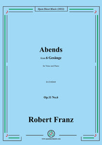 R. Franz-Abends,Op.11 No.6