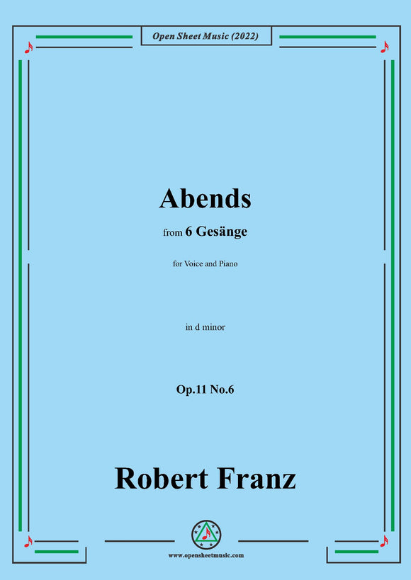 R. Franz-Abends,Op.11 No.6