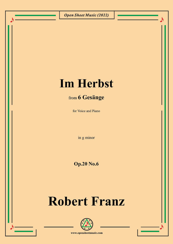 Franz-Im Herbst,Op.20 No.6