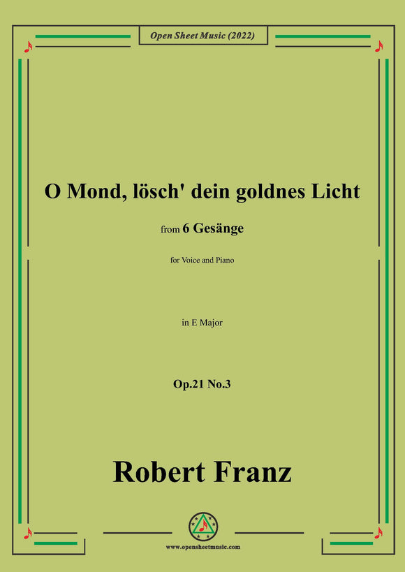 Franz-O Mond,losch dein goldnes Licht