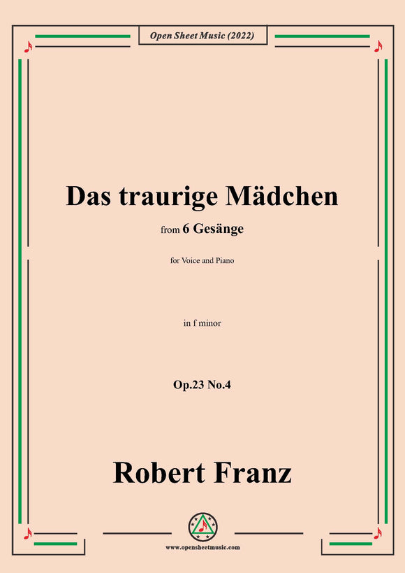 Franz-Das traurige Madchen