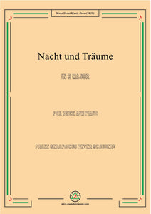 Schubert-Nacht und Träume,for Voice and Piano