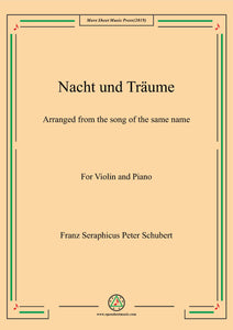 Schubert-Nacht und Träume,for Violin and Piano