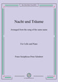 Schubert-Nacht und Träume,for Cello and Piano
