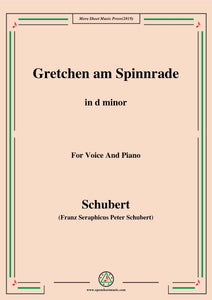 Schubert-Gretchen am Spinnrade,for Voice and Piano