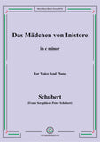 Schubert-Das Mädchen von Inistore,for Voice and Piano