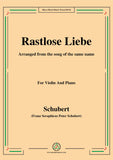 Schubert-Rastlose Liebe,for Violin and Piano