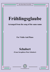 Schubert-Frühlingsglaube,for Violin and Piano