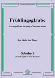 Schubert-Frühlingsglaube,for Violin and Piano