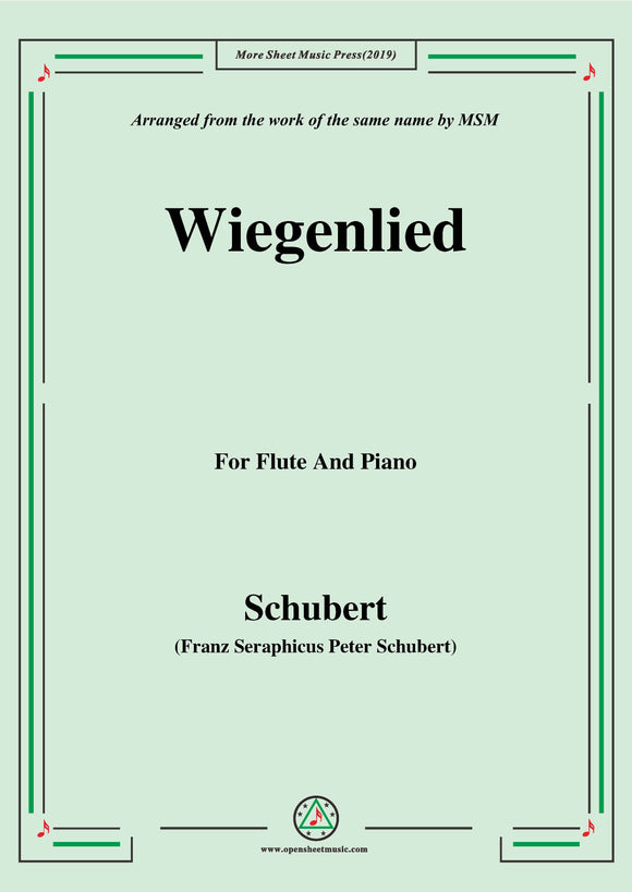 Schubert-Wiegenlied,for Flute and Piano