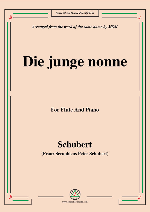 Schubert-Die junge nonne,for Flute and Piano