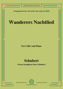 Schubert-Wanderers Nachtlied,for Cello and Piano