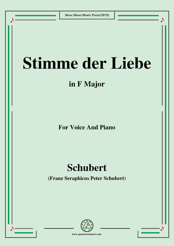 Schubert-Stimme der Liebe,D.187