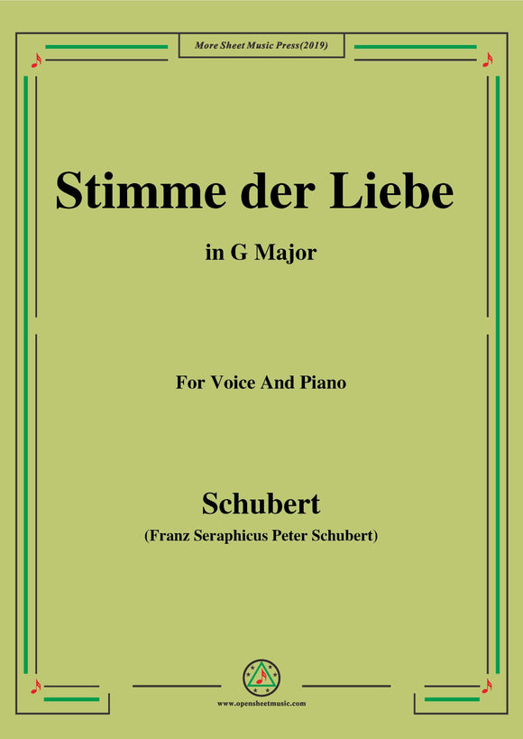 Schubert-Stimme der Liebe,D.418