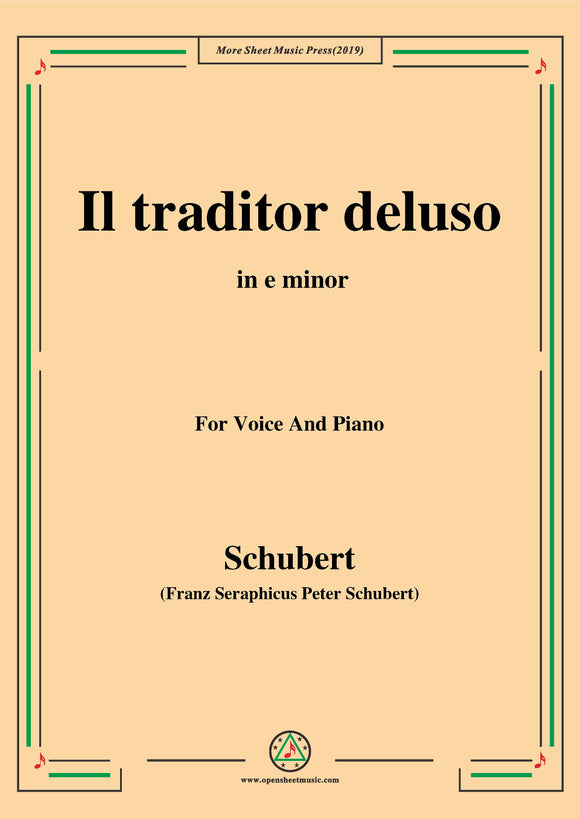 Schubert-Il traditor deluso