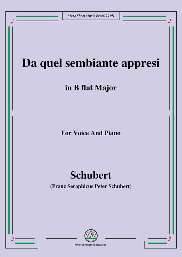 Schubert-Da quel sembiante appresi