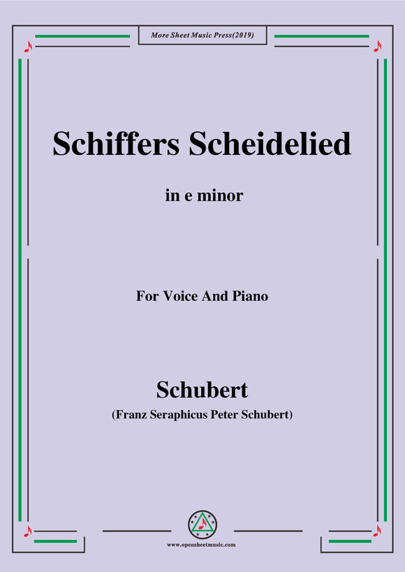 Schubert-Schiffers Scheidelied