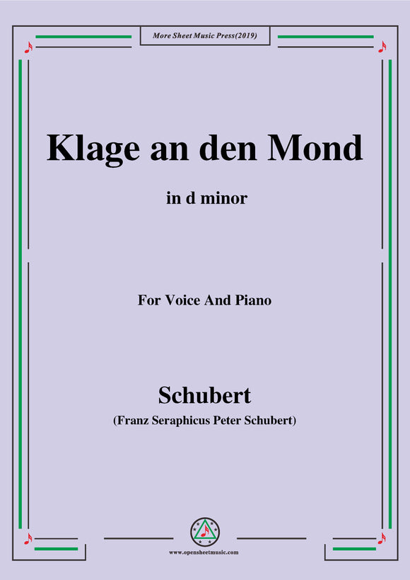 Schubert-Klage an den Mond