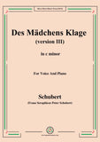 Schubert-Des Mädchens Klage (Version III)