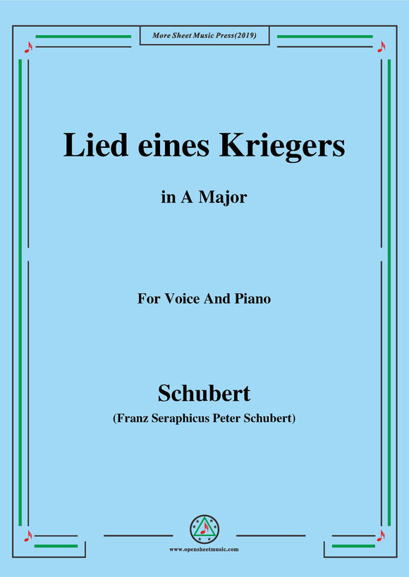 Schubert-Lied eines Kriegers,D.822