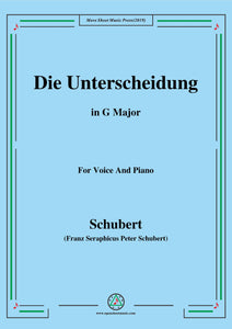 Schubert-Die Unterscheidung,Op.95,No.1