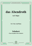 Schubert-Das Abendroth