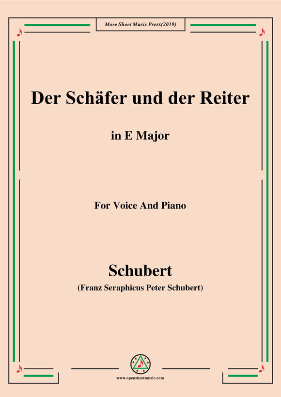 Schubert-Der Schäfer und der Reiter