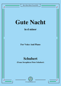 Schubert-Gute Nacht,from 'Winterreise',Op.89(D.911) No.1