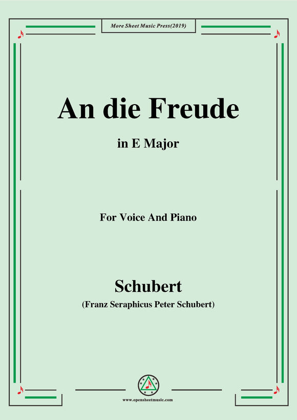 Schubert-An die Freude,Op.111 No.1
