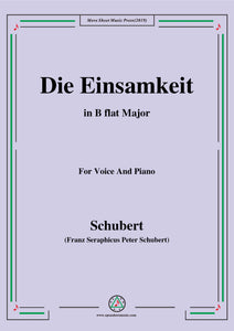 Schubert-Die Einsamkeit