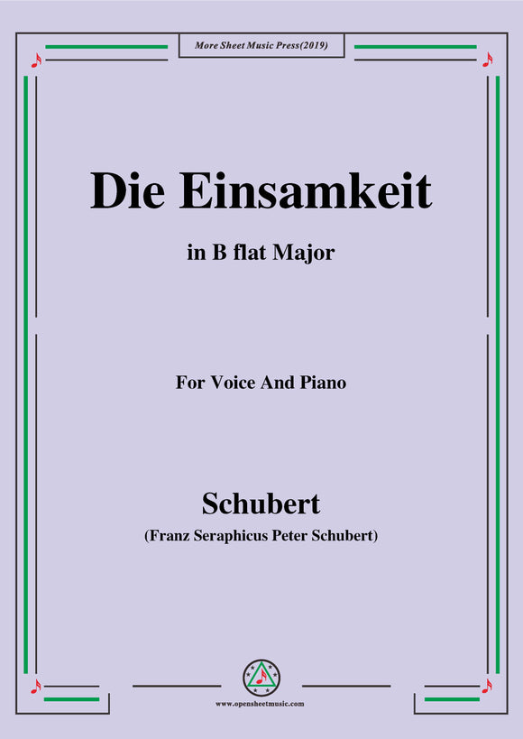 Schubert-Die Einsamkeit