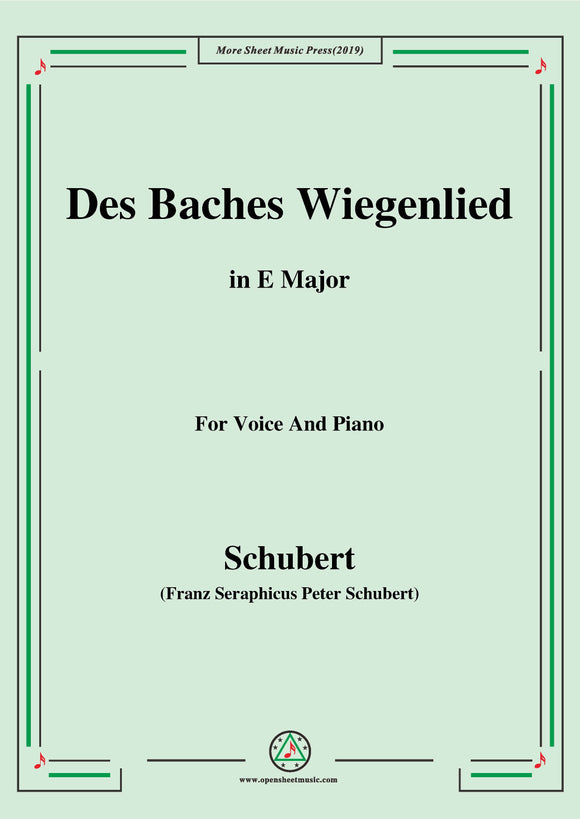 Schubert-Des Baches Wiegenlied,from 'Die Schöne Müllerin',Op.25 No.20