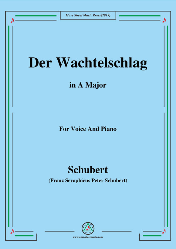 Schubert-Der Wachtelschlag,Op.68