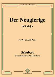 Schubert-Der Neugierige,from 'Die Schöne Müllerin',Op.25 No.6