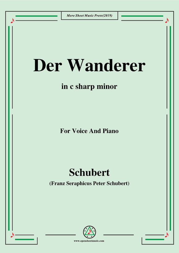 Schubert-Der Wanderer(The Wanderer),Op.4 No.1