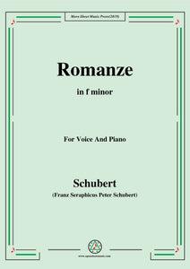 Schubert-Romanze,from'the opera Der haüsliche Krieg'