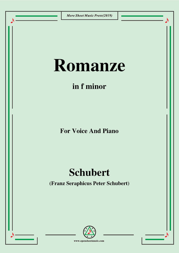 Schubert-Romanze,from'the opera Der haüsliche Krieg'