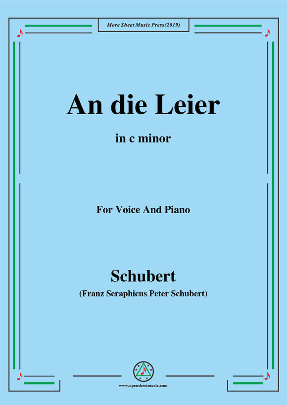 Schubert-An die Leier(To My Lyre),Op.56 No.2