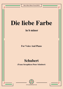 Schubert-Die liebe Farbe,from 'Die Schöne Müllerin',Op.25 No.16