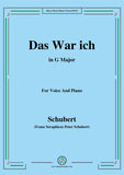 Schubert-Das War ich