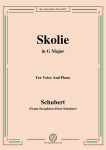 Schubert-Skolie(Skolion;Drinking Song),D.507