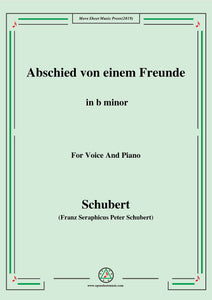 Schubert-Abschied von einem Freunde