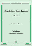 Schubert-Abschied von einem Freunde