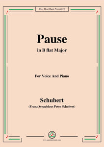 Schubert-Pause,from 'Die Schöne Müllerin',Op.25 No.12